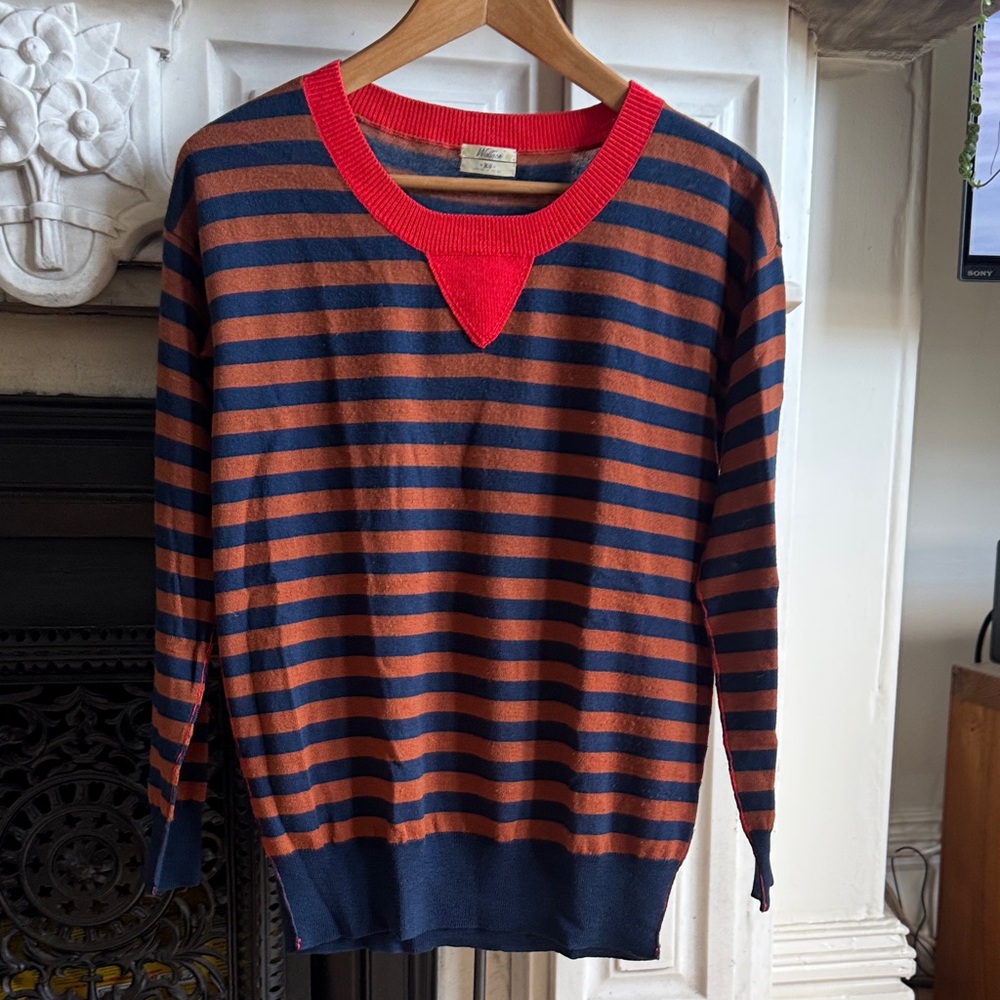 Striped Navy and Red Men's Sweater